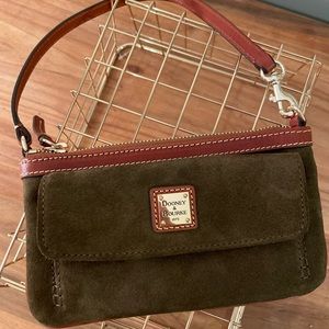 SOLD Dooney & Bourke Suede Double Zip Wristlet.